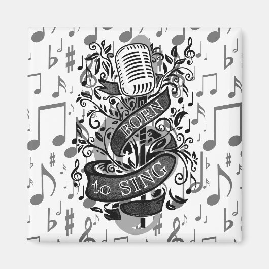 家生まれに贈り物を歌う マグネット (正面)