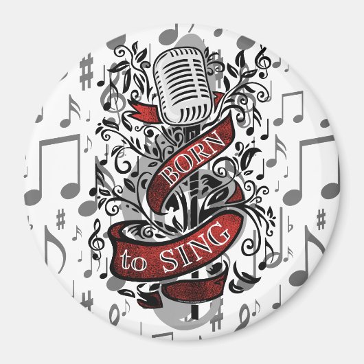 家生まれに贈り物を歌う マグネット (正面)