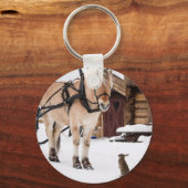家畜が馬やウサギを口説く キーホルダー (正面)