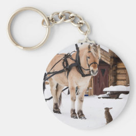 家畜が馬やウサギを口説く キーホルダー