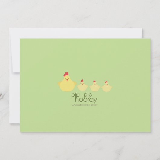 家畜のりんごの木の第1誕生会の招待 招待状 (裏面)