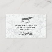 家畜のカットチャート | 木目の背景 名刺 (裏面)