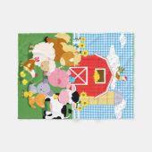家畜のギンガムのフランネル毛布 フリースブランケット (正面(横))