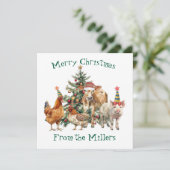 家畜のクリスマスカード シーズンカード (スタンド正面)