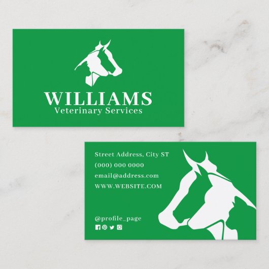 家畜のシルエットロゴカバー 名刺 (正面/裏面)