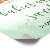 家畜のベビーは赤ちゃんシャワーの甘いサインである ポスター (角)