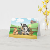 家畜の水差しバンドカード(中ブランク) カード (黄色い花)