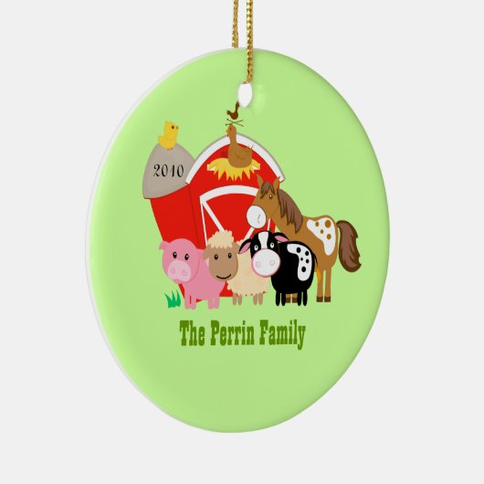 家畜の納屋のカスタムなクリスマスのオーナメント セラミックオーナメント (右)