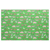 家畜の納屋周囲の庭の素朴な国牧場パターン ファブリック (ファットクウォーター)