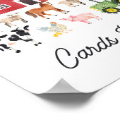 家畜の誕生日カードとギフトのサイン ポスター (角)