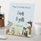 家畜の赤ちゃんシャワーカード&ギフトサイン 台座サイン (インサイチュ)