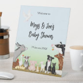 家畜の赤ちゃんシャワー歓迎ペデスタルサイン 台座サイン (インサイチュ)