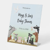 家畜の赤ちゃんシャワー歓迎ペデスタルサイン 台座サイン (正面)