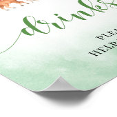 家畜の赤ちゃんシャワー飲み物の装飾看板 ポスター (角)