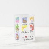 家畜のTシャツおよびギフト フロストグラスマグカップ (中央)