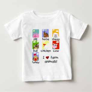 家畜のTシャツおよびギフト ベビーTシャツ