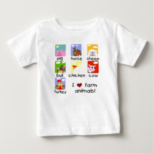 家畜のTシャツおよびギフト ベビーTシャツ