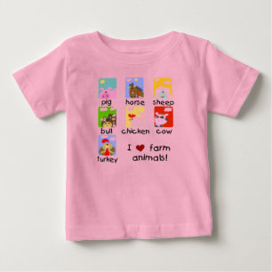 家畜のTシャツおよびギフト ベビーTシャツ