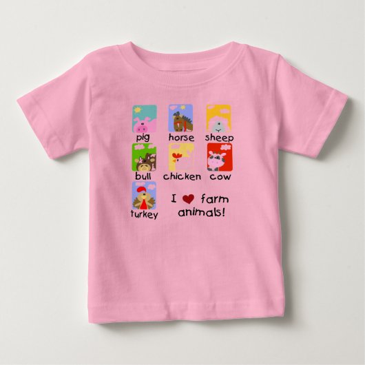 家畜のTシャツおよびギフト ベビーTシャツ (正面)