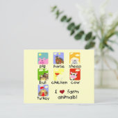 家畜のTシャツおよびギフト ポストカード (スタンド正面)