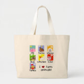 家畜のTシャツおよびギフト ラージトートバッグ (正面)