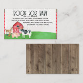 家畜はベビーのベビーシャワーの挿入物のために予約します エンクロージャーカード (正面/裏面)