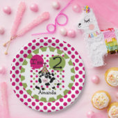 家畜は牛第2誕生日の紙皿を飾ります ペーパープレート (パーティー)