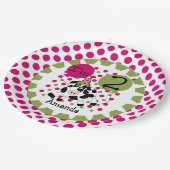 家畜は牛第2誕生日の紙皿を飾ります ペーパープレート (アングル)