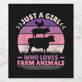 家畜を愛する女の子だけが女性を愛し続ける ワインラベル (シングルラベル)