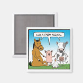 家畜を抱き締める マグネット (正面/裏面)