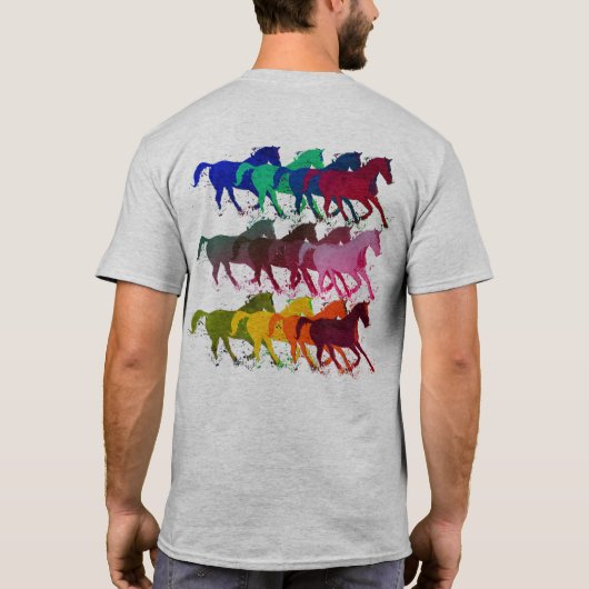 家畜スタイリッシュ馬 Tシャツ (裏面)