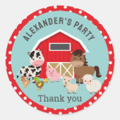 家畜パーティー ラウンドシール (正面)
