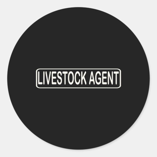 家畜代理牛西部田舎の馬 ラウンドシール (正面)