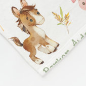 家畜名の繰り返し毛布 | 30x40フリース フリースブランケット (角)