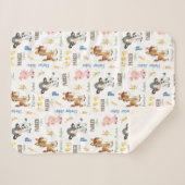 家畜名の繰り返し毛布 | 30x40 Sherpa シェルパブランケット (正面(横))