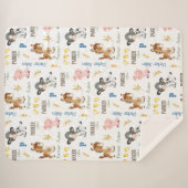 家畜名の繰り返し毛布 | 60x80シェルパ シェルパブランケット (正面(横))