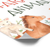 家畜標識を採用する動物園パーティー ポスター (角)