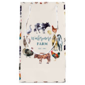 家畜水彩農場事業アイボリー スモールペーパーバッグ (正面)