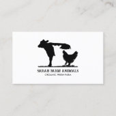 家畜牛ヒツジ鶏 名刺 (正面)