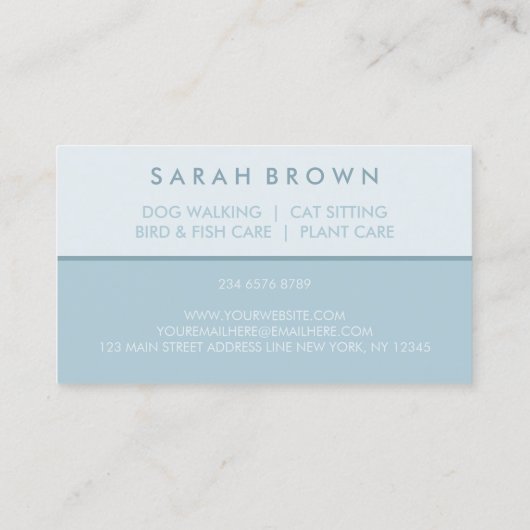 家畜獣医学ブルー 名刺 (裏面)