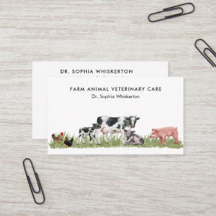 家畜獣医気に牛豚チキンファーメ 名刺