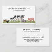 家畜獣医気に牛豚チキンファーメ 名刺 (正面/裏面)