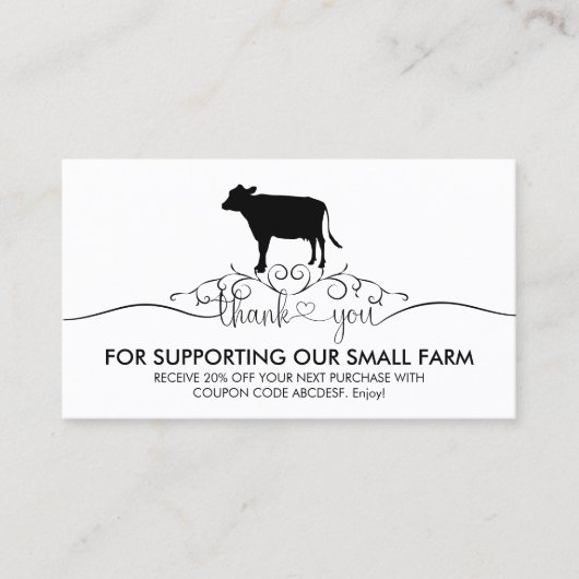 家畜獣牛ありがとう 名刺 (正面)