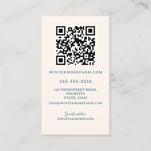 家畜用水彩農場業 名刺 (裏面)