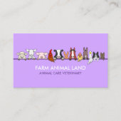 家畜用獣医パープル 名刺 (正面)