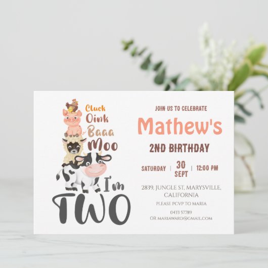 家畜聖牛の最初の誕生日 招待状 (スタンド正面)