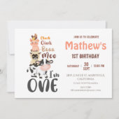 家畜聖牛の最初の誕生日 招待状 (正面)