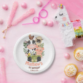 家畜聖牛第1回2回目の誕生日 ペーパープレート (パーティー)