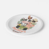 家畜聖牛第1回2回目の誕生日 ペーパープレート (アングル)