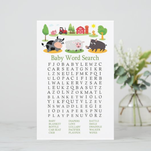 家畜赤ちゃんシャワー語検索ゲーム (スタンド正面)